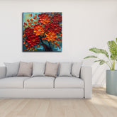 Abstract canvas painting wall décor Minimalist Floral landscape colorful